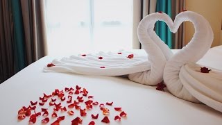 How to make swans by towels