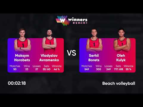 19:50 I. Korenev / I. Yehorov - A. Antonenko / A. Zabuha 09.11.2022 | Winners Beach Volleyball
