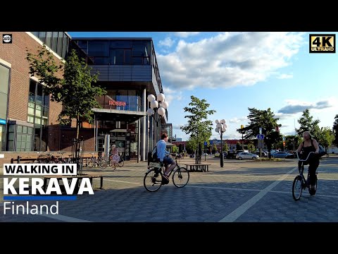 Walking in Kerava Finland - Summer Walk in the City Center (19 July 2021)