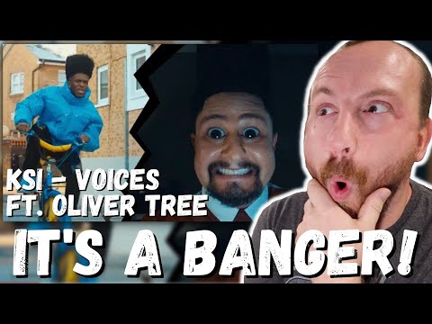 ITS A BANGER! KSI feat. Oliver Tree - Voices (Official Video) FIRST REACTION!