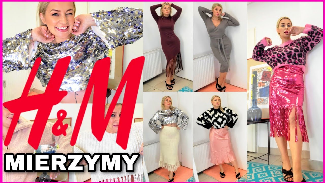 🔴 HAUL ZAKUPY H&M MIERZYMY NOWOŚCI -  JA TO ZAMÓWIŁAM SUKIENKI, FRĘDZLE, CEKINY, SWETRY ThePinkRook