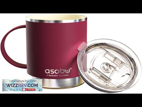 asobu Ultimate Ceramic Travel Mug 12oz Insulated Stainless Steel Coffee Cup