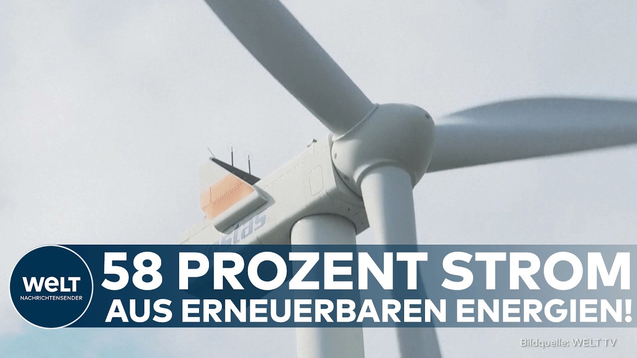 DEUTSCHLAND: Erneuerbare Energien decken 58 Prozent des Stromverbrauchs – Windkraft sorgt für Rekord