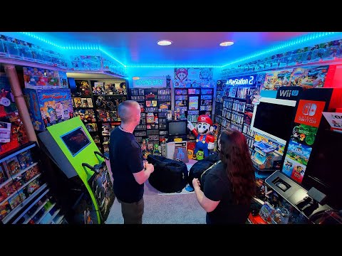 I Explored Her INSANE GAME COLLECTION! | Reverse Game Room Tour - YouTube