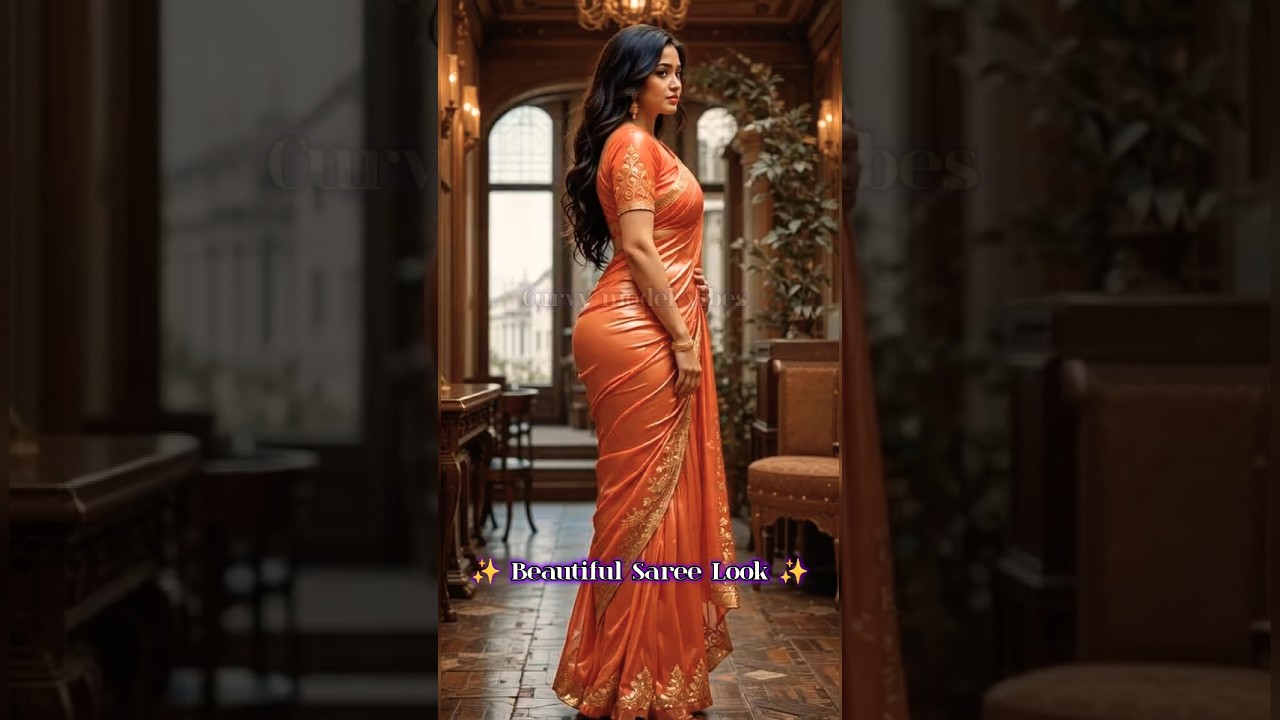 ✨ Beautiful Saree Look | Elegant Indian Woman in Designer Saree | Viral Shorts 2025 ✨