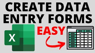 How to Create Data Entry Forms in Excel - EASY
