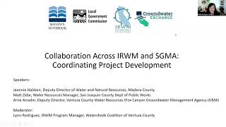 IRWM SGMA Collaboration across project development