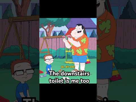 The downstairs toilet is me too#cartoon #americandad #funny #shorts #shortvideo #series #fouryou