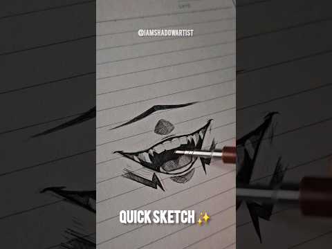 Quick Sketch 👀 ✨️ #anime #howtodraw #animedrawing