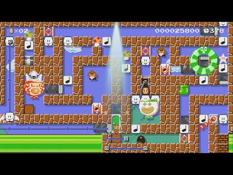 ピタゴラスイッチ　全自動Ver　扉だけ手動 by たか - SUPER MARIO MAKER - NO COMMENTARY 1bi