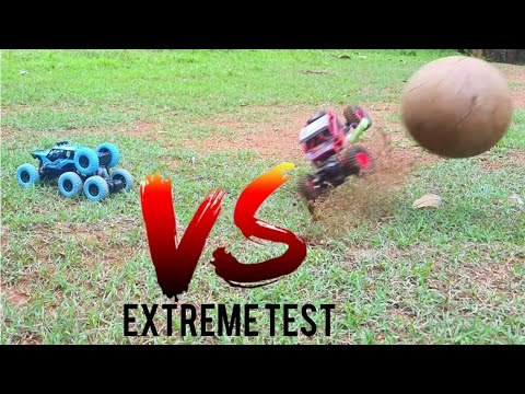 hb rock crawler vs 8 wheels crawler|durability test with football|6v vs 3.7v