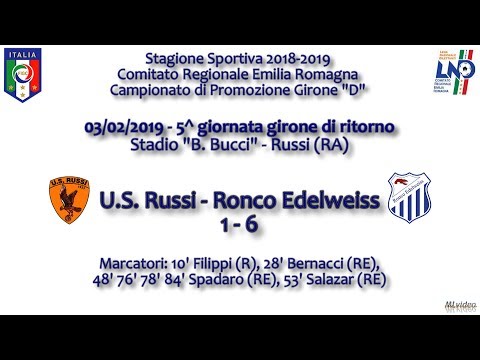 03/02/19 – Promoz. ER "D" – 5^ rit. – US Russi-RONCO 1-6 LE RETI