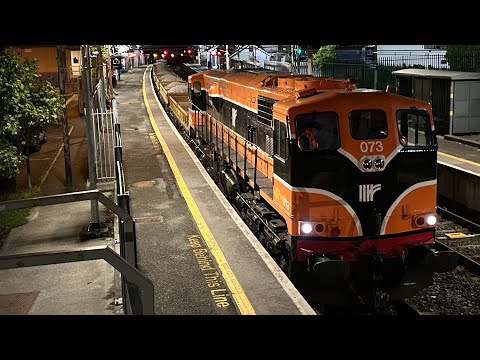 Irish Rail 071 Class Loco 073 + Spoil Train @ Greystones & Bray 3/7/25