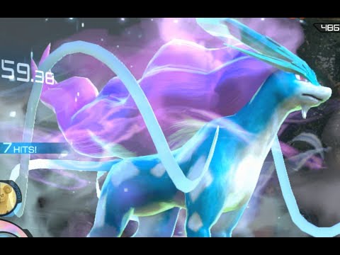 Pokken Tournament SUICUNE vs GARCHOMP GAMEPLAY Wii U HD