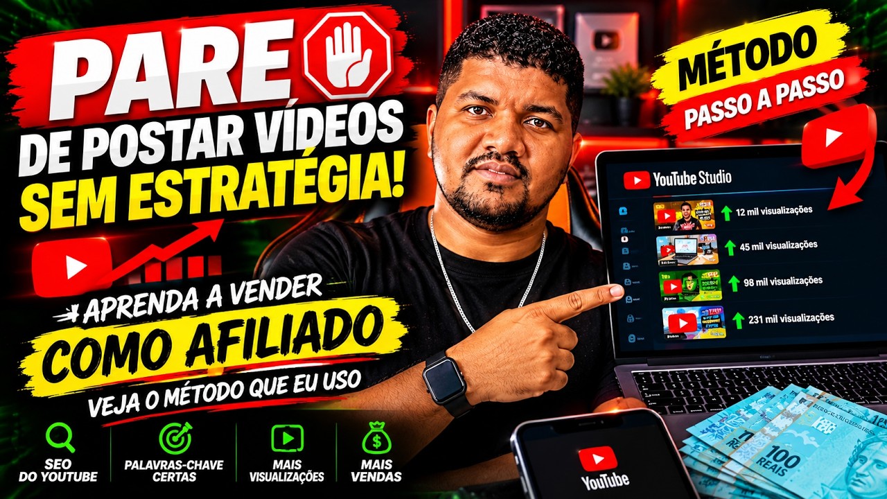 PARE de Postar Vídeos Sem Estratégia! Aprenda a Vender Como Afiliado - VEJA O METODO QUE EU USO