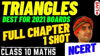 TRIANGLES || FULL CHAPTER 6 -  NCERT || CBSE CLASS 10 MATH