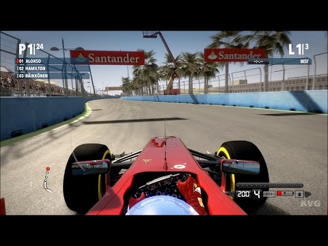 F1 2012 - Valencia Street Circuit - Valencia (European Grand Prix) - Gameplay (PC HD) [1080p60FPS]