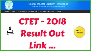 CTET 2018 RESULT OUT  Final Marksheet is out now