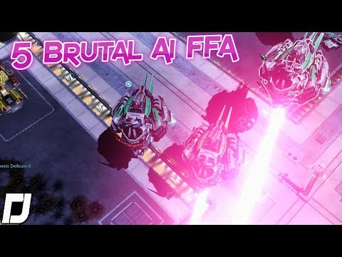 Red Alert 3 : Uprising , 6 Player FFA , Vs Brutal Ai , Live Gameplay , 2018 , HD