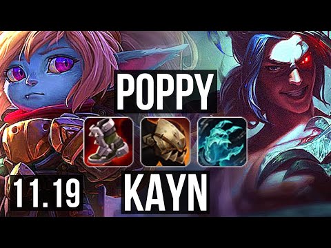 POPPY vs KAYN (JUNGLE) | 6/0/6, 500+ games, Dominating, Rank 14 Poppy | EUW Grandmaster | v11.19