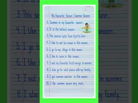 My favourite season Summer season essay | 10 lines essay on my favourite season : Summer Season