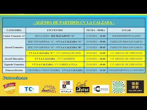 CV La Calzada "A" - RGC Covadonga "A"