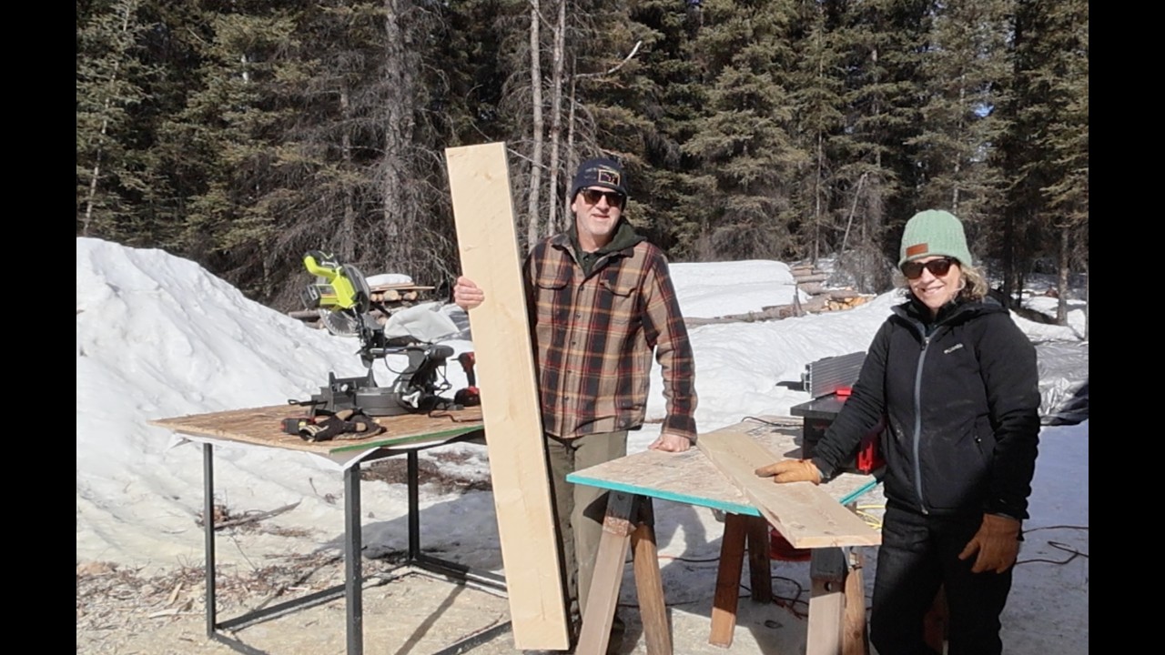 From the Forest to Our Floor: Prepping Rough Cut Planks for Our Off Grid Cabin in Alaska
