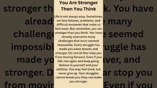 you are stronger than you think.english reading and listening practice