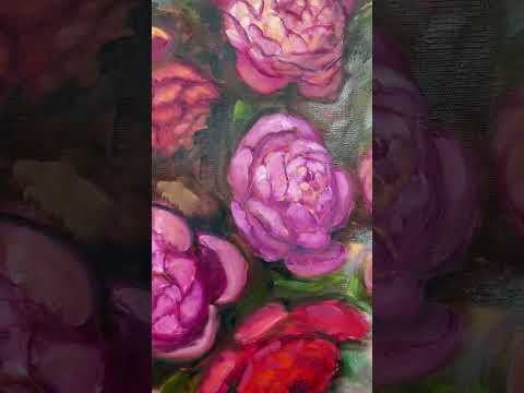 Happy Flowers#painting #artclass #art #allaprima #stilllife #decoration #contemporaryart#peony #pink