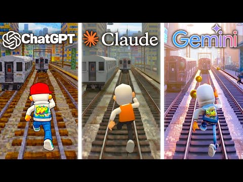 ChatGPT vs Claude vs Gemini Make Subway Surfers From Scratch