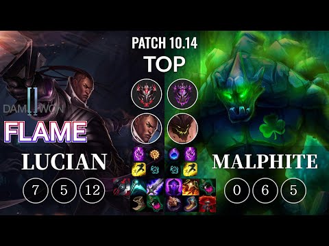 DWG Flame Lucian vs Malphite Top - KR Patch 10.14