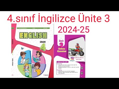 İlkokul 4.sınıf İngilizce Ünite 3 Cartoon Characters Unit 3 2024-25