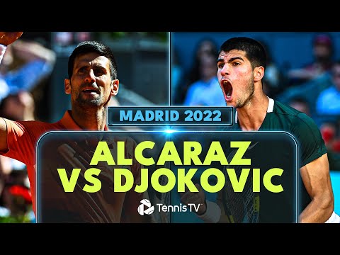 Carlos Alcaraz vs Novak Djokovic First-Ever Match! | Madrid 2022 Extended Highlights