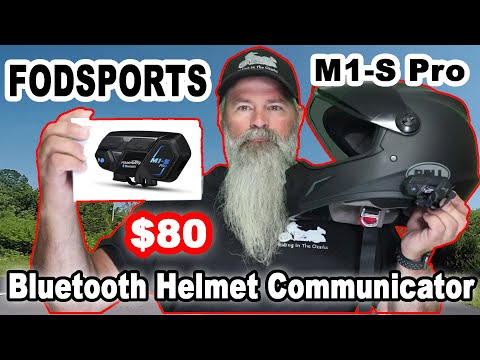 M1-S Pro Review $80 Amazon Bluetooth Headset Communicator by FODSPORTS