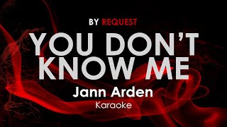 You Don&#39;t Know Me - Jann Arden karaoke