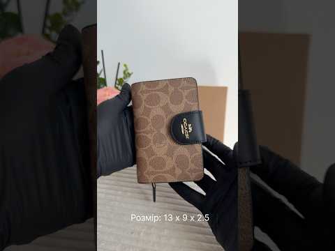 Гаманець coach medium corner zip wallet натуральна шкіра + подарункове пакування - фото 2 - id-p2662747863