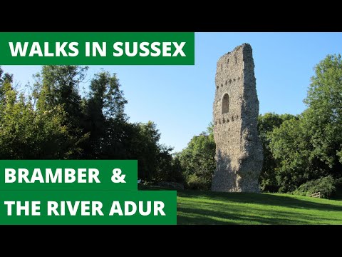 WALKS IN SUSSEX at BRAMBER, UPPER BEEDING & THE RIVER ADUR (SOUTH DOWNS NATIONAL PARK) (4K)