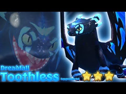 Dreadfall Toothless Upgraded/Trained to 3-Stars "Alpha" | Dragons: Titan Uprising