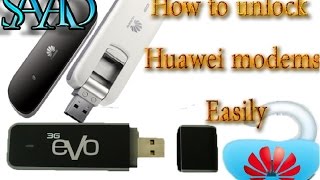 How to Unlock Ec178 Ec169 Ec158 Ec167 etc & all Huawei Modems