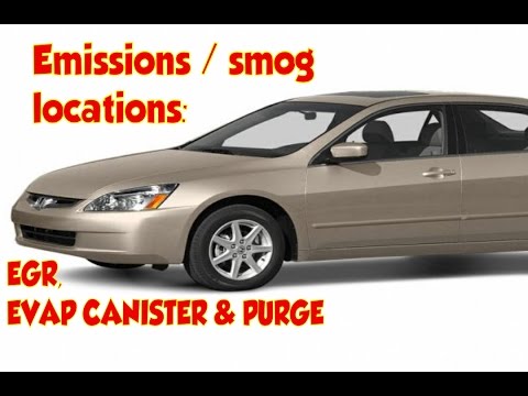 Honda Accord emissions: EGR, EVAP canister & purge locations