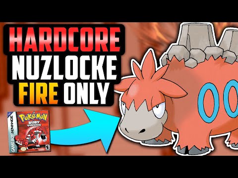 CAN I BEAT A POKÉMON RUBY HARDCORE NUZLOCKE WITH ONLY FIRE TYPES!? (Pokémon Challenge)