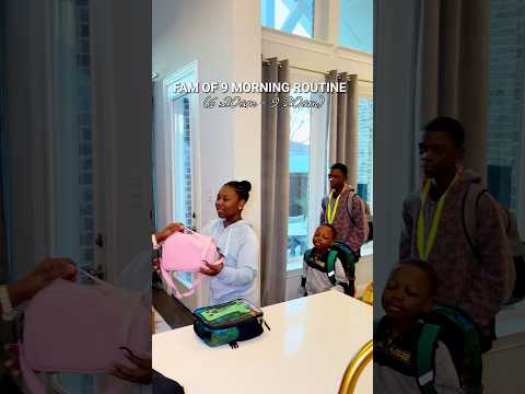 Our school morning routine as a family of 9 💕#theopms #family #momlife