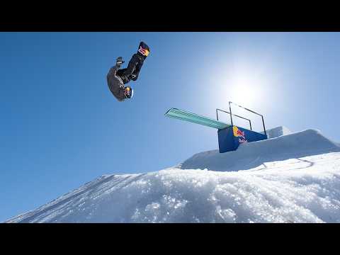INCREDIBLE Snowboard Obstacle Course (one take trick shots)