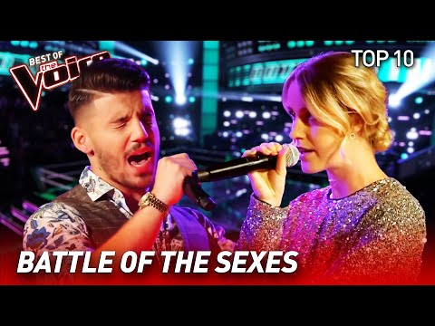TOP 10 | BOY-GIRL DUETS in The Voice