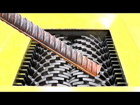 Large steel bar VS  Shredder ！ Who will win ？You can never guess the result ！release the pressure！