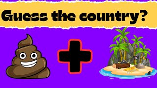 GUESS THE COUNTRY BY EMOJIES #quiz #emojichallenge #riddles #emojiquiz
