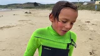 Dropping in on Big Waves &amp; Sea lion stories SURFRATnz kids surfing New Zealand