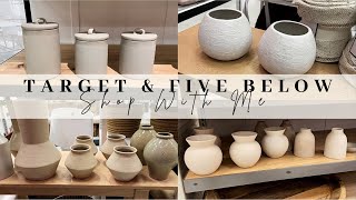 TARGET & FIVE BELOW SHOP WITH ME | AFFORDABLE MODERN & NEUTRAL HOME DECOR | NEW 2022