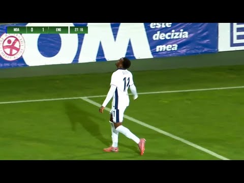 Jamie Gittens vs Moldova U21 | 1 Goal (Good Performance) 