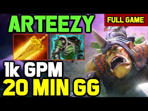 Arteezy MID Alchemist FREE FARM game 20 minutes GG